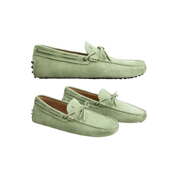 TODS 26SS Gomini Suede Driving Shoes Lightgreen 6RN V623 160299143 [P]