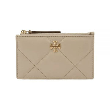 Tory Burch Kira Diamond Quilted Cardholder Light Stone 158629 251 160299168 [P]