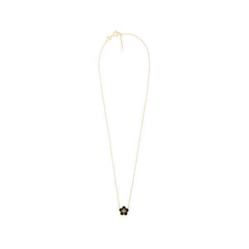 TORY BURCH 26SS Kira Emal Blüten-Pendant-Halskette Goldschwarz 147287 720 160299171 [P]