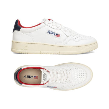 AUTRY 26SS Medalist Low Top Sneakers White Dark Blue Tab AULM LN18 160299244 [P]