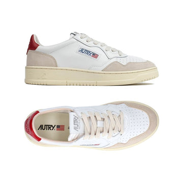 AUTRY Medalist Low-top Sneakers White Red Tab AULM LS43 160299247 [P]