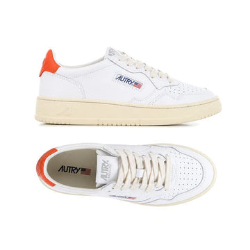 AUTRY Medalist Low-Top Sneakers White Orange Tab AULM LL24 160299261 [P]