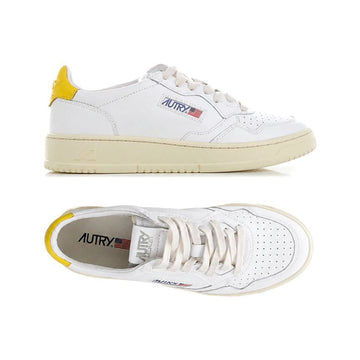 AUTRY Medalist Low-Top Sneakers White Yellow Tab AULM LL30 160299260 [P]