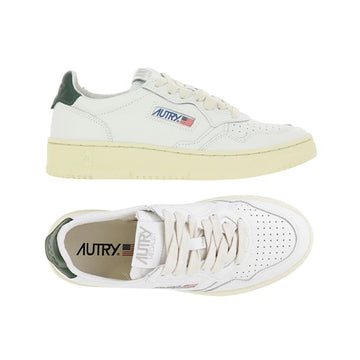 AUTRY Women's Medalist Low Top Sneakers White Dark Green Tab AULW LL47 160299273 [P]