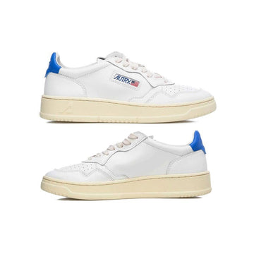 AUTRY Women's Medalist Low-Top Sneakers White Cobalt Blue Tab AULW LL46 160299279 [P]