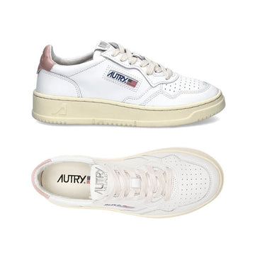 AUTRY Women's Medalist Low Top Sneakers White Pink Tab AULW LL16 160299280 [P]