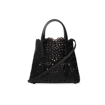 Alaia Punched Tote & Crossbody Bag Black 20SS 160299284 [P]