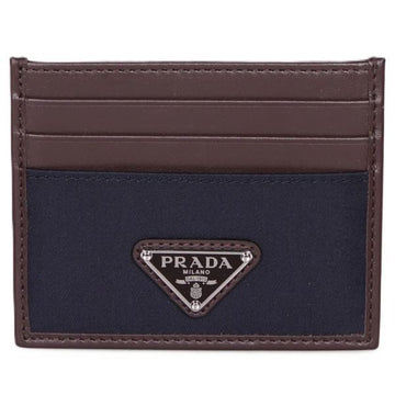 Prada Speedlock Nylon & Leather Card Holder 156932838 [P]