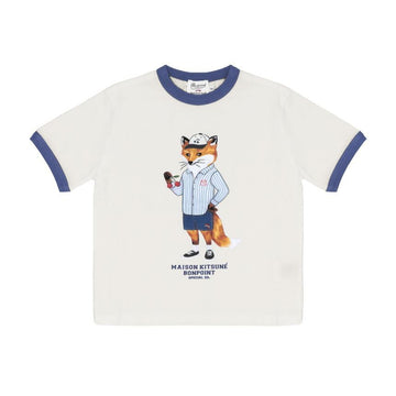Maison Kitsune Kids Fox Print Ringer T-Shirt 160301205 [P]
