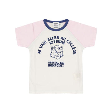 Maison Kitsune Fox Head Print Raglan T-Shirt for Kids 160301206 [P]