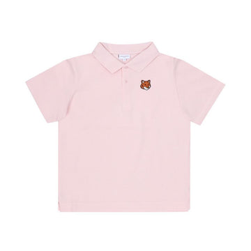 Maison Kitsune Fox Head Patch Polo Short Sleeve T-Shirt for Kids 160301209 [P]