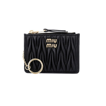 Miu Miu Matelassé Nappa Zip Card Holder 160301268 [P]