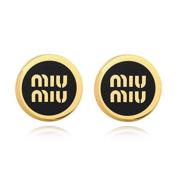 Miu Miu Logo Enamel Earrings 160301278 [P]