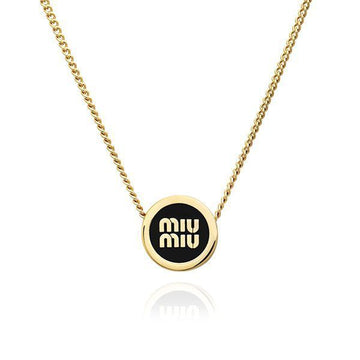 Miu Miu Logo Enamel Necklace 160301276 [P]