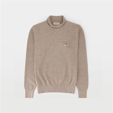 Maison Kitsune Fox Head Patch Unisex Turtleneck Knit 156912564 [P]