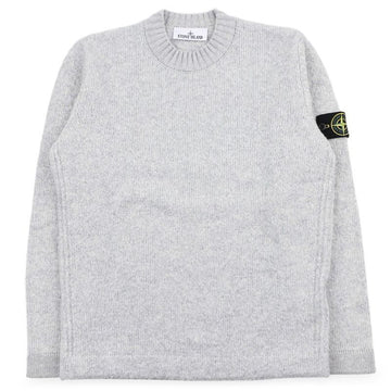Stone Island Men's Crew Neck Wool Knit with Patch (Melange Gray) 5100056 S00N2 V0M64 153147054 [P]