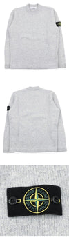 Stone Island Men's Crew Neck Wool Knit with Patch (Melange Gray) 5100056 S00N2 V0M64 153147054 [P]