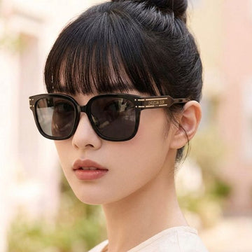 DIOR Sonnenbrille S7F 10A0 Unisex Overfit quadratisch Horn Rahmen Asian Fit 160314661 [P]