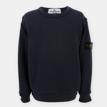 STONE ISLAND Stein Kinder Wappen Patch Rundhalsausschnitt Sweatshirt (Navy) 771661340 V0020 54751123 [P]