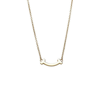 Tiffany & Co Yellow Gold T-Smile Mini Pendant Necklace 37692 160317768 [P]