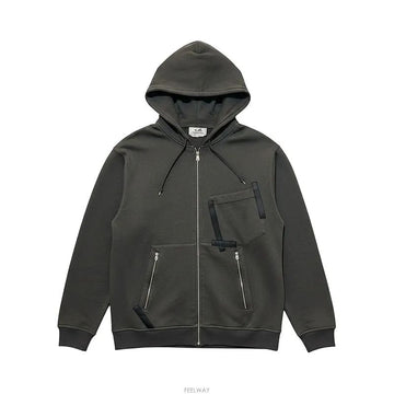 HERMES Hoodie-Jacke für Männer in Olivgrün 100 160322131 [P]