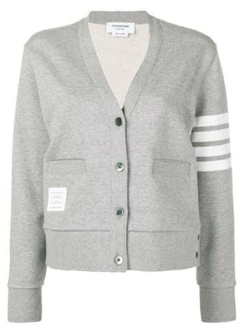 Thom Browne 4-Bar Stripe RWB Tab Loopback Cardigan 133071876 [P]