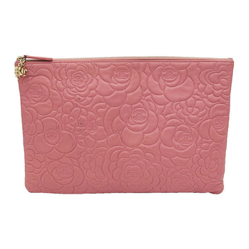 CHANEL Rosa Camellia Geprägte Clutch (18. Auflage) 160322505 [P]