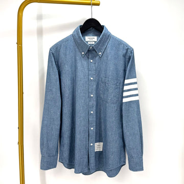 Thom Browne Diagonal Stripe Chambray Shirt (MWL272E) 160326019 [P]