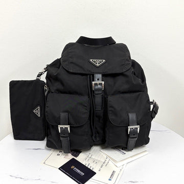 PRADA ナイロン三角ロゴバックパックミディアムブラック 160326249 [P]