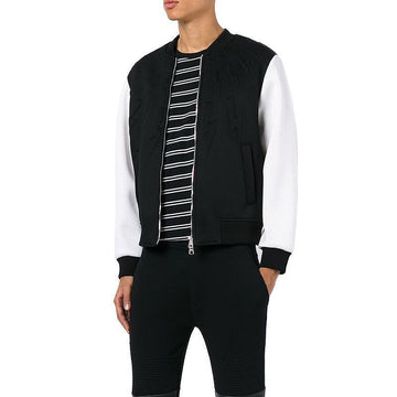 NEIL BARRETT Neopren Multi-Thunder 3D-Embossed Bomberjacke 160323448 [P]