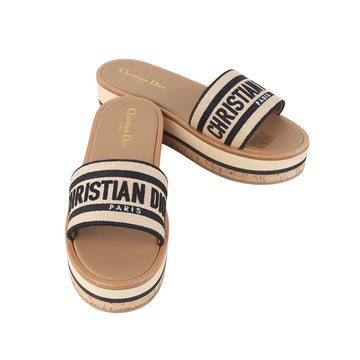 DIOR Plattform-Slide mit Stickerei aus Baumwolle 38 37734-1 160326399 [P]