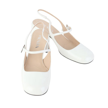 PRADA Pattentleder Mary Jane Slingback Sandalen 37 Größe 37734-3 160327027 [P]