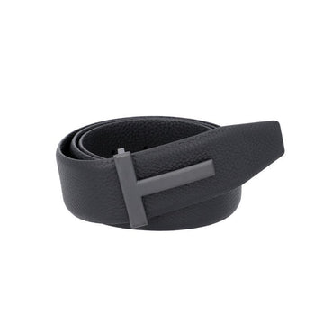 Tom Ford Buckle Belt with T Logo in Black 160314807 [P]