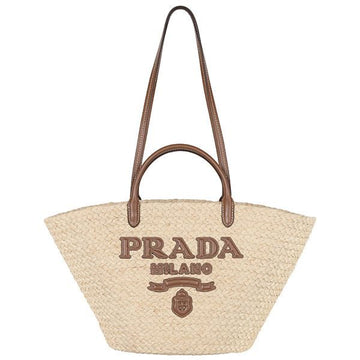 PRADA 26SS Natur Kork-Lafia Große Tote Bag 1BG470 2CXQ F0A5T 160327556 [P]