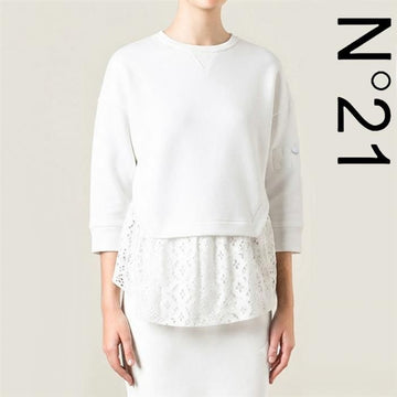 NO. 21 Damen Sweatshirt mit Spitze 160328349 [P]