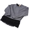 NO. 21 Damen Sweatshirt mit Spitze in Grau 160328362 [P]