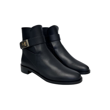 Salvatore Ferragamo Hug Buckle Ankle Boots Black 160329462 [P]