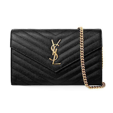SAINT LAURENT Monogram Matelassé Cassandra Bag Gold Chain BOW01 1000 35918771 [P]