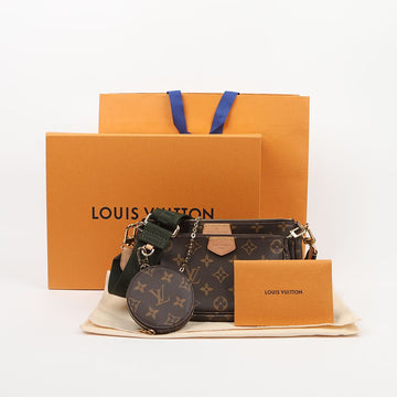 Louis Vuitton Multi Pochette Accessories Monogram Canvas Shoulder Crossbody Bag Khaki 159761802 [P]
