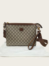Gucci Brown Interlocking G Supreme Clutch Messenger Bag 160330076 [P]