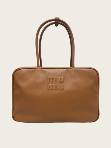 Miu Miu Cognac Leather Large Handle Bag 160330088 [P]