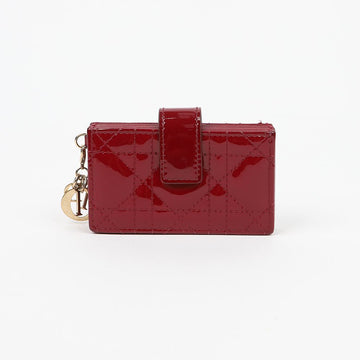 DIOR Roter lackierter Klappen Kreditkartenetui 159887336 [P]
