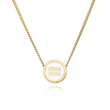 MIU MIU Logo Emaille Halskette 160301273 [P]