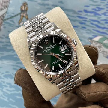 Rolex Datejust 36mm Ombre Green Dial Jubilee 126234 160330185 [P]