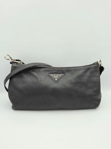 PRADA Vitello Dino Crossbody Bag Schwarz (1BH997) 160331384 [P]
