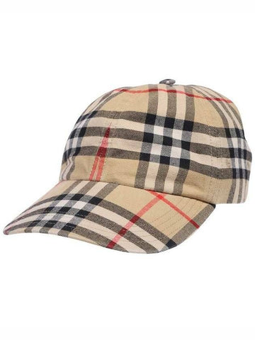 Burberry Checked Cotton Baseball Cap 133027498 [P]