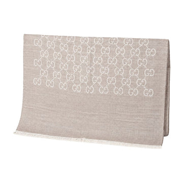 Gucci Wool Silk Jacquard Two-Tone Scarf Beige 165904 3G646 9500 160336199 [P]