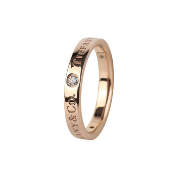 TIFFANY & CO Ehering aus Roségold mit 3P Diamanten 3mm 50 160336205 [P]