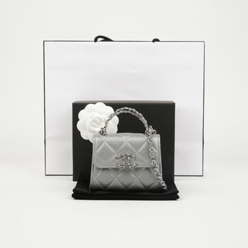 CHANEL CC Logo Top Handle Schulter Crossbody Bag AP3236 160101076 [P]