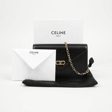 CELINE Triope Kettenbörse Schwarz 160103596 [P]